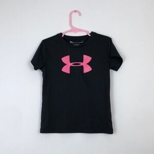 Under Armour shortsleeve tee hot pink glitter logo 5